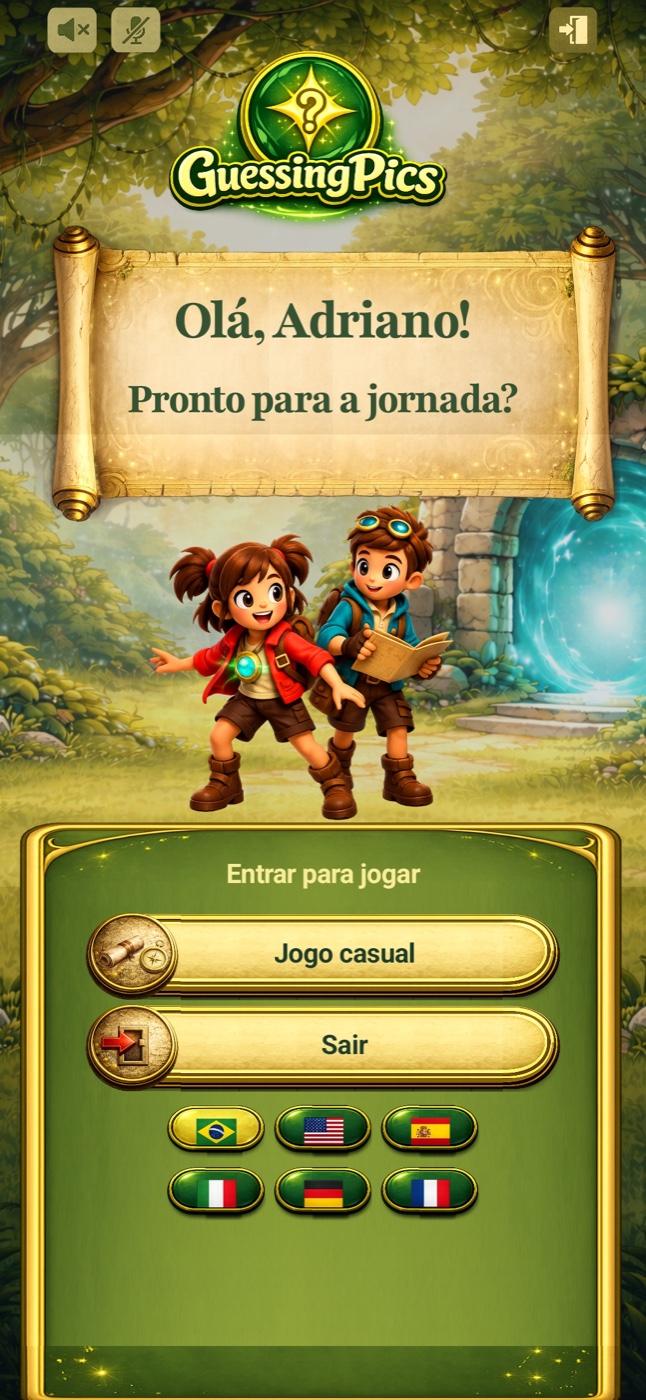 Lobby do GuessingPics em português